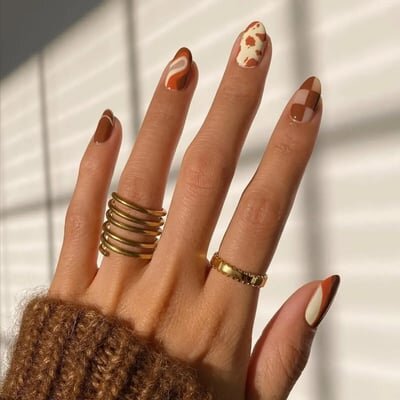 unghie effetto mucca